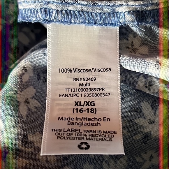 Time And Tru Boho Blouse Size  XL 14-16 - Picture 6 of 6